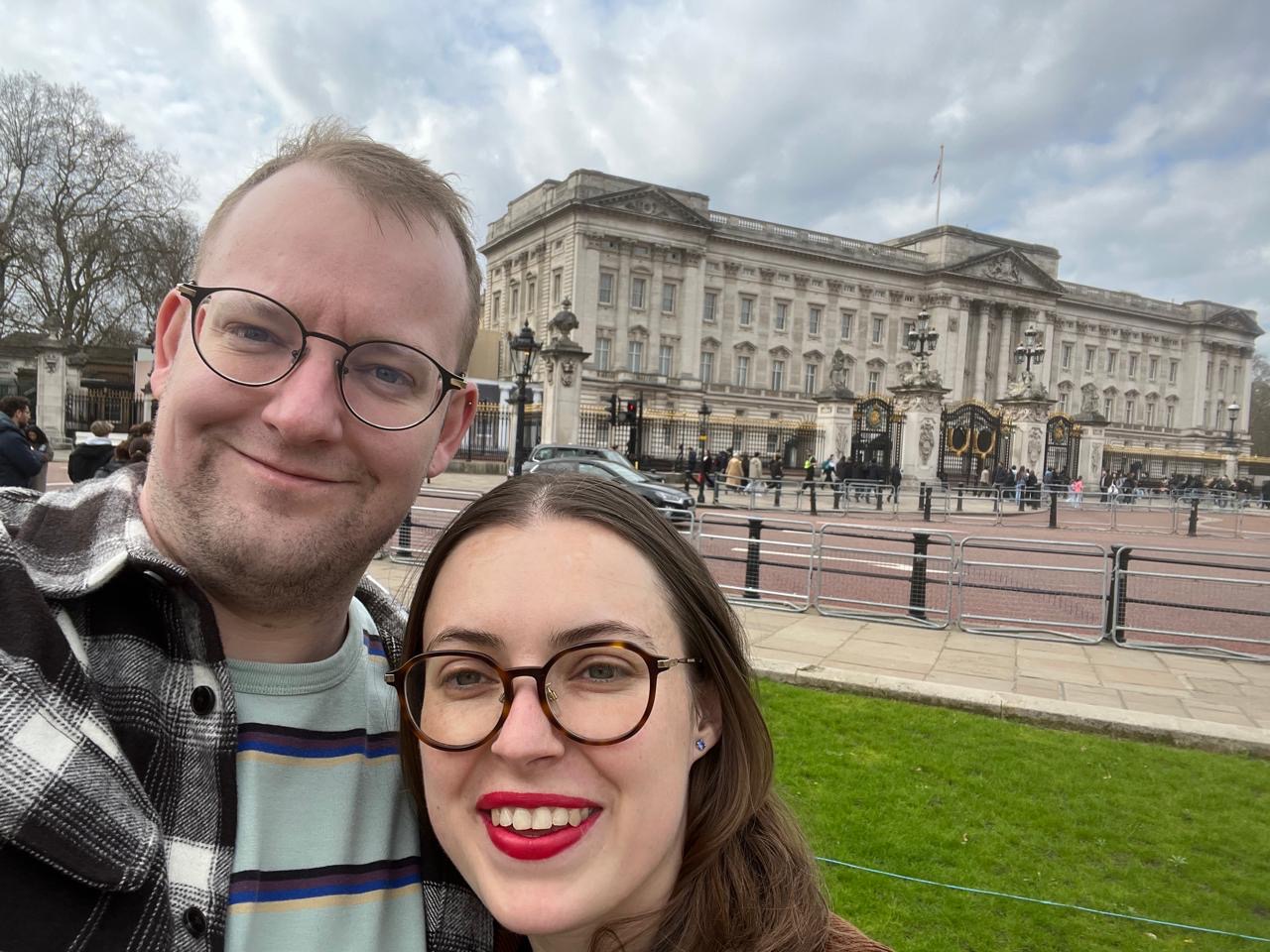 Outside Buckingham Palace