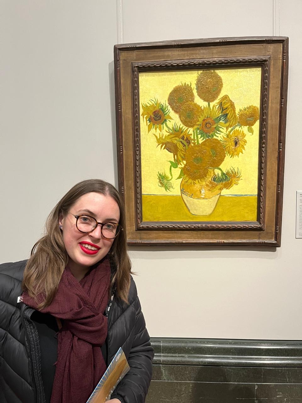 Ash with the Sunflowers by Vincent van Gogh