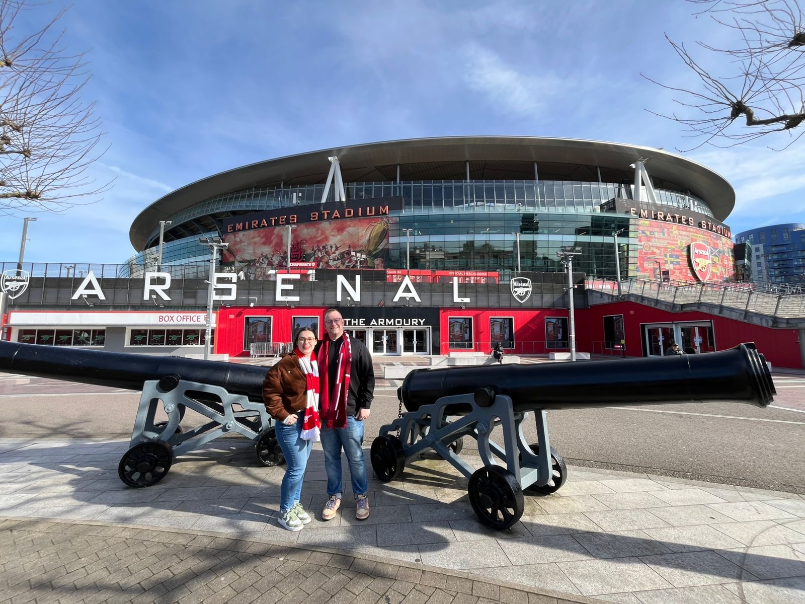 Outside the Emriates Stadium