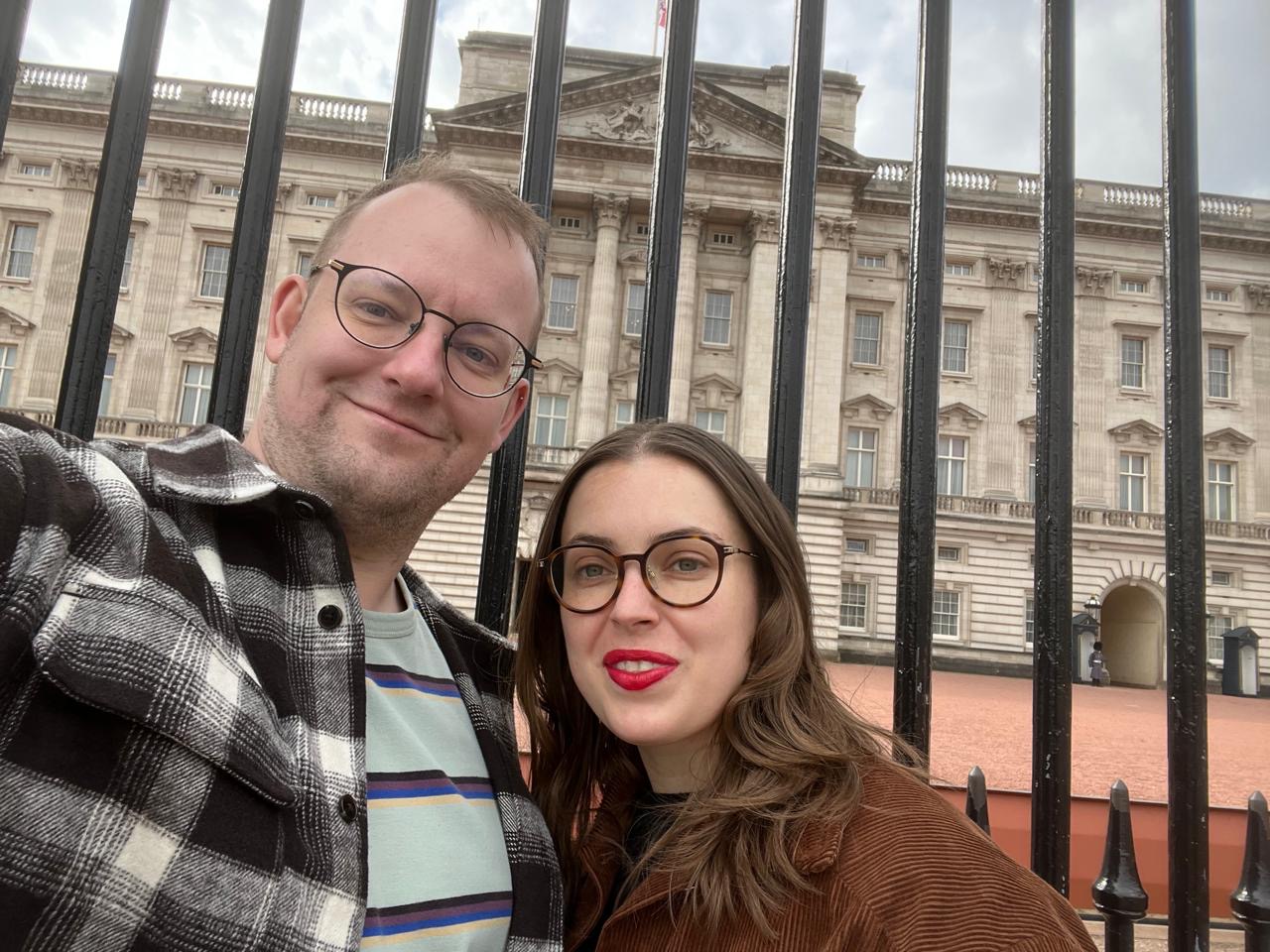 Outside Buckingham Palace